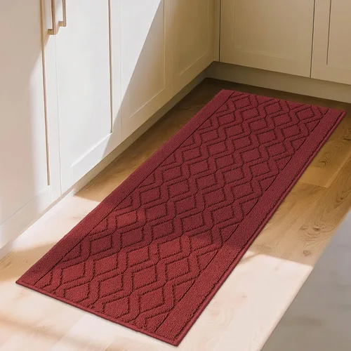 Miniatura 40 de COSY HOMEER Tapete de cocina antideslizantes, absorbentes para el piso, alfombra de cocina lavable, tapete de pie para fregadero, alfombra de Beige