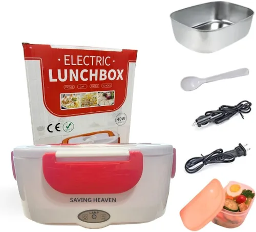 Miniatura 10 de Fiambrera eléctrica calentador de alimentos, calentador de alimentos portátil de 12/24/110V, lonchera para automóvil, camión, hogar, trabajo