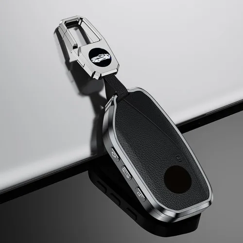 Miniatura 3 de Funda protectora para llavero BMW IX 2023 para BMW Serie 7 760i X7 IX i7 XM 2023 Accesorios para llaves inteligentes con llaveros Aluminio y Negro