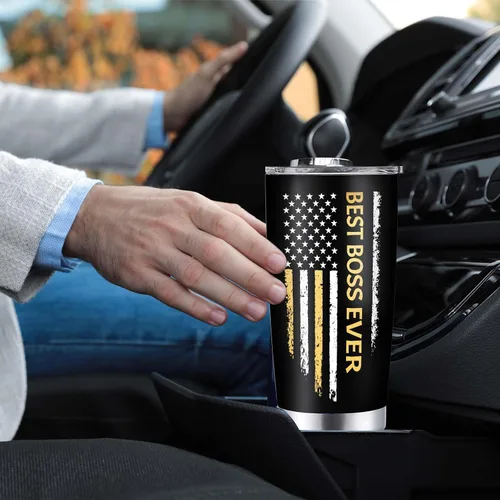 Miniatura 4 de Regalos de jefe para hombres, vaso aislado de 20 onzas, regalos para el día del jefe para hombres, regalos para el mejor jefe de la historia