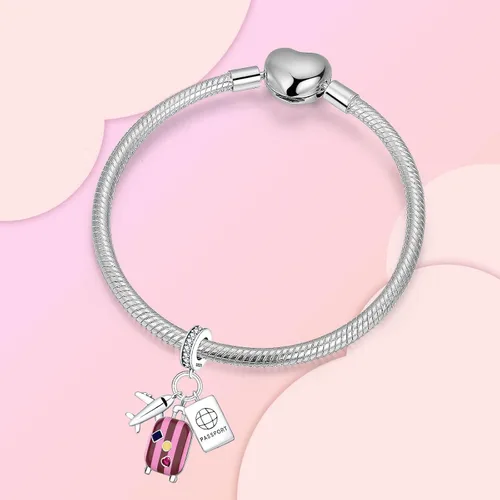 Miniatura 2 de Dije de girasol con diseño de estrella y luna y elefante para pulsera, collar de plata de ley 925, dijes de corazón de amor para mujer, regalo