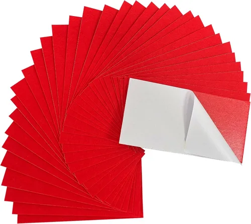 Miniatura 12 de Jtnohx Hojas de fieltro autoadhesivas, fieltro con parte trasera adhesiva, 33 piezas de 10 cm x 20 cm hojas rígidas, 33 colores hoja rígida