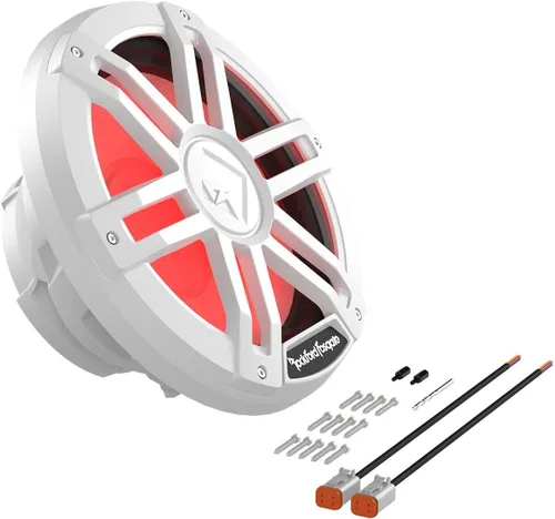 Miniatura 5 de Rockford Fosgate M1D2-12 Color Optix 12" DVC 2-Ohm Multicolor LED iluminado subwoofer marino - Blanco