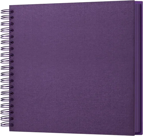 Miniatura 14 de potricher Álbum de scrapbook DIY de 10 x 10 pulgadas, 80 páginas de papel kraft grueso negro en blanco, libro de recuerdos para bodas y aniversarios