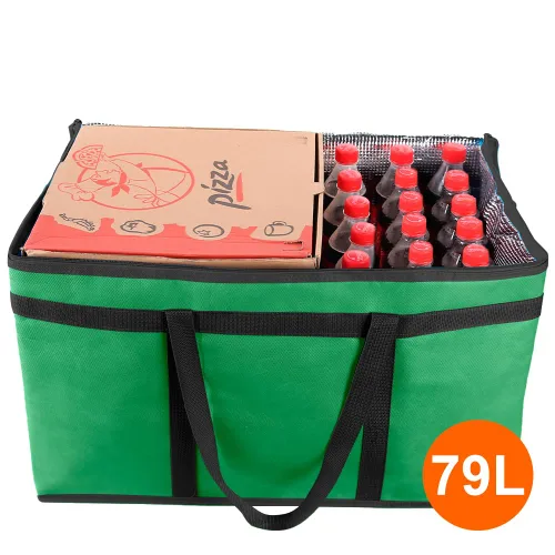 Miniatura 125 de Bodaon Paquete de 10 bolsas aisladas para entrega de alimentos para comidas calientes y frías, bolsas térmicas y enfriadoras, bolsa aislante de Negro