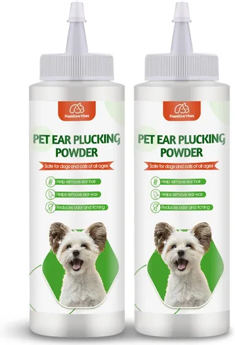 Miniatura 8 de Pawsitive Vibes Polvo de orejas para perros de 1.06 oz – Polvo de limpieza suave y seguro para eliminar el vello de las orejas para perros