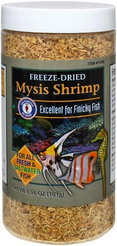 San Francisco Bay Brand Camarones Mysis liofilizados – Alimento para peces de primera calidad, alimento para peces tropicales, comida para