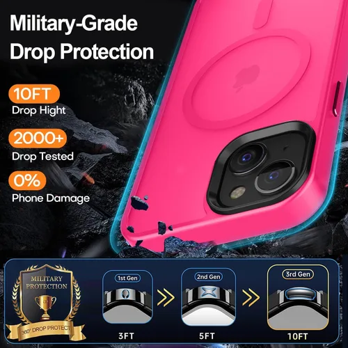 Miniatura 146 de Fuerte magnético para iPhone 11, compatible con Magsafe, [resistente a caídas de 13 pies] Funda trasera translúcida mate con sensación de piel