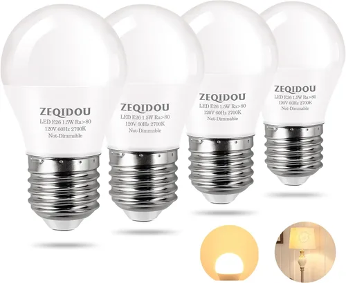Bombillas LED de bajo vatio, equivalente a 1.5 W, 15 W, bombilla LED A15 de 15 W, bombillas LED A15 de 15 W, blanco suave, 2700 K, baja potencia,