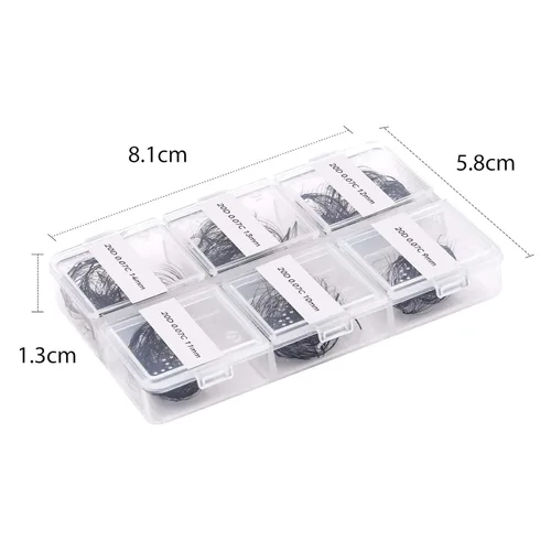 Miniatura 177 de Extensiones de Pestañas Rizo D 0.59-0.79 pulgadas Bandeja Mixta Seda Extensiones de Pestañas Clásicas Suministros Extensiones de Pestañas