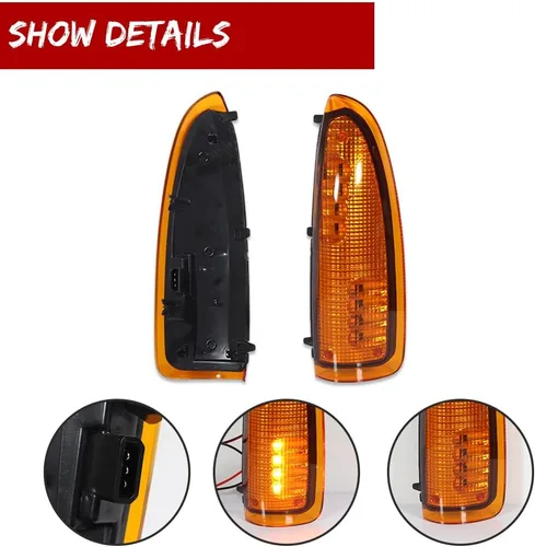 Miniatura 3 de para 2003 2004 2005 2006 2007 Ford F250 F350 F450 F550 F650 Super Duty y 2000-2005 Ford Excursion Luz de Señal de Giro de Lente Ámbar LED Marcador