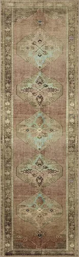 Miniatura 9 de Loloi Magnolia Home de Joanna Gaines Sinclair Collection SIN-06 - Alfombra decorativa tradicional de 2 pies 3 pulgadas x 3 pies 9 pulgadas, altura