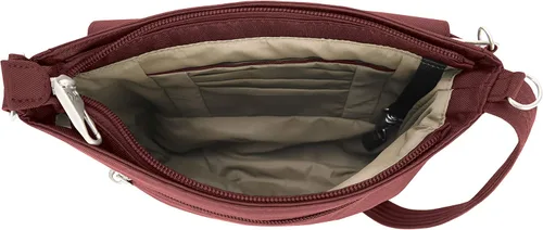 Miniatura 3 de Travelon - Mini bolsa clásica de hombro antirrobo, Vino), 42459-230