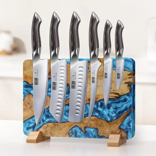 Miniatura 7 de HOSHANHO Bloque Magnético de Resina para Cuchillos, Soporte Magnético de Doble Cara para Cuchillos y Organizador de Almacenamiento de Cuchillos