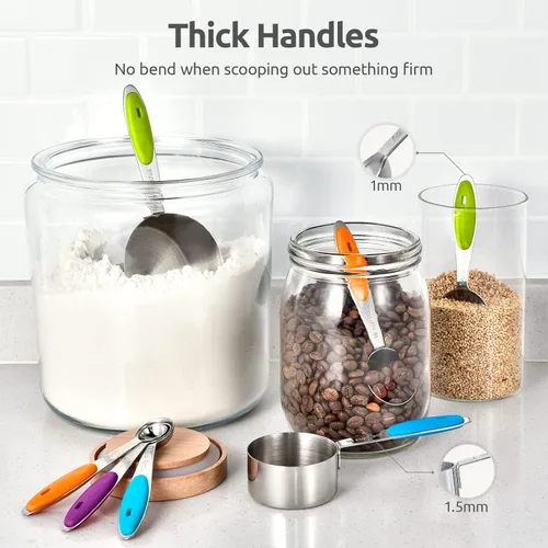Miniatura 5 de U-Taste - Juego de tazas y cucharas medidoras Multicolores
