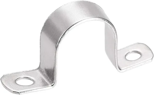 Miniatura 11 de uxcell Correa de tubo rígida de 0.630 in (0,6 pulgadas), 2 correas de tubo de agujeros 304 abrazadera de tubo de tensión de acero inoxidable 2 piezas