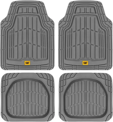 Miniatura 13 de Cat ToughRide - Tapetes de goma resistentes de 3 piezas para todo el año, para automóvil, camión, camioneta, SUV, color negro, ribete prémium
