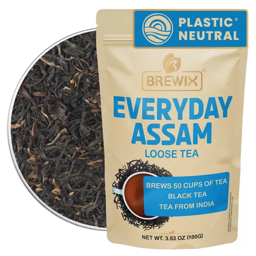 Miniatura 34 de BREWIX, Bedtime Blossom - Té suelto de hierbas (más de 50 tazas) sin cafeína y totalmente natural Mezcla relajante floral nocturna Rooibos