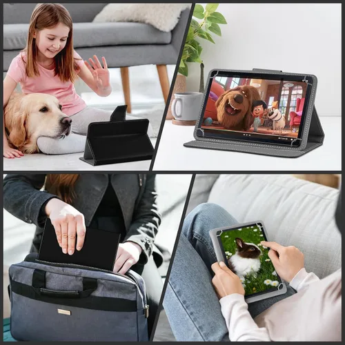 Miniatura 8 de DETUOSI Funda universal para tableta de 7.0 pulgadas, funda para tableta Android de 7 pulgadas, funda protectora portátil de viaje de piel sintética