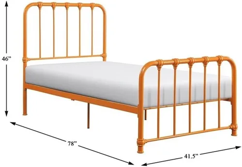Miniatura 3 de Lexicon Leongatha Cama de metal, individual, naranja