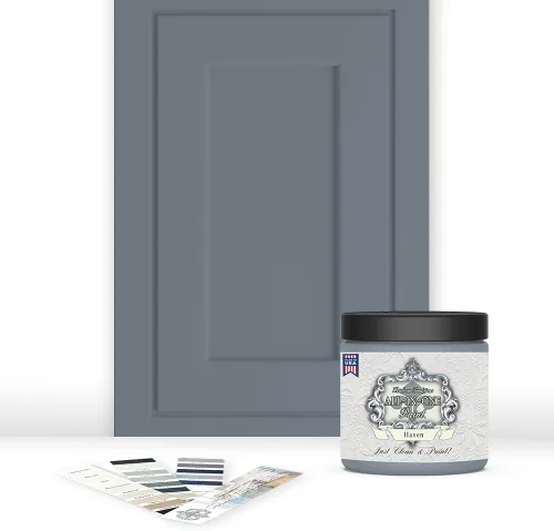 Miniatura 117 de Pintura TODO EN UNO, Abbey (gris cálido), Muestra de 8oz - Pintura duradera para gabinetes y muebles. Imprimación y capa superior incorporadas,