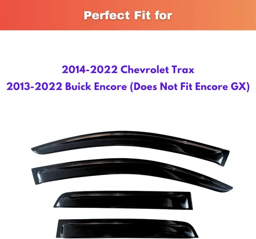 Miniatura 77 de KPY Visor de ventana compatible con Kia Soul 2009-2013, Protector contra lluvia de 4 unidades, deflectores de ventilación de ventana lateral