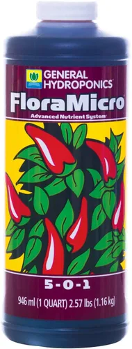 Miniatura 2 de General Hydroponics Serie Flora: FloraMicro, FloraBloom, FloraGro - Sistema de nutrientes hidropónicos de 3 partes, botellas de 1 cuarto de galón