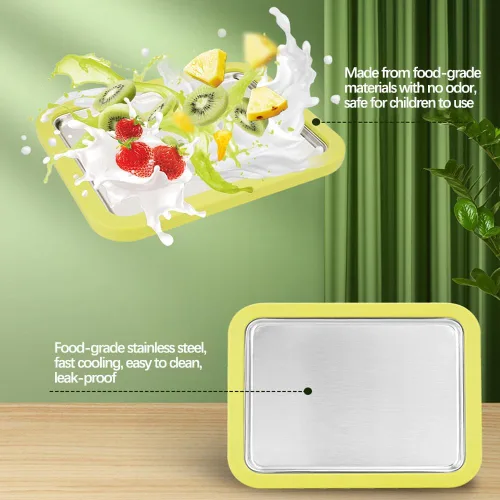 Miniatura 4 de Kit profesional para hacer helados enrollados con 2 raspadores y plato congelable, rollos de helado caseros fáciles de hacer, yogur congelado, Rosa