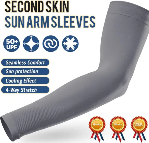 Miniatura 3 de GOUNOD Mangas de enfriamiento con protección solar para los brazos con orificios para el pulgar, jardinería, deportes al aire libre, entrenamiento