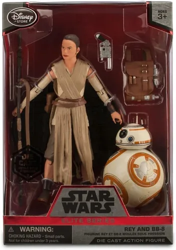 Rey y BB-8 Elite Series - Figuras de acción fundidas a presión, 6 pulgadas, Star Wars: El despertar de la fuerza