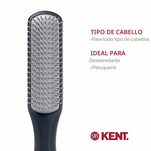 Miniatura 6 de Kent KFM3 Cepillo para peinar con gel para hombres, cepillo de 9 filas con cerdas iónicas antiestáticas, desenredante y suavizante para cabello