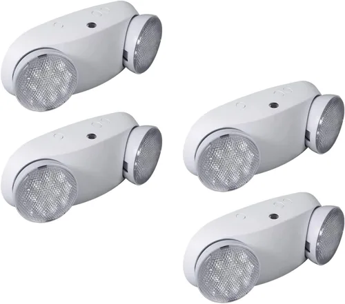 Miniatura 11 de Luces de emergencia LED con batería de respaldo, luz de emergencia comercial, dos cabezales de luz LED ajustables, calificación UL 924, AC120/277V