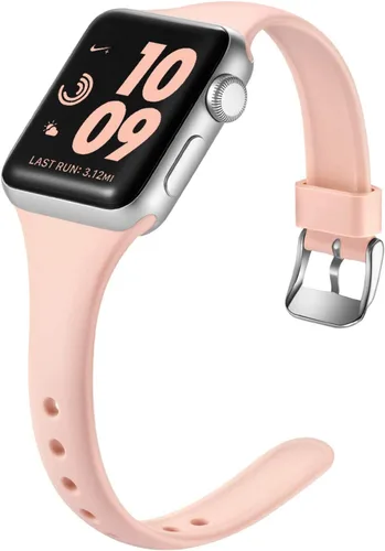 Miniatura 13 de Laffav correa delgada compatible con Apple Watch de 1.57 pulgadas, 1.49 pulgadas, 1.73 pulgadas, 1.65 pulgadas para mujeres y hombres, correa