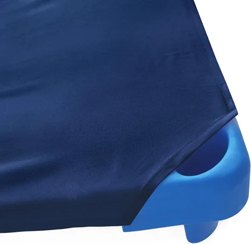 Miniatura 4 de 2 piezas de sábanas tamaño cuna para guardería, 23 x 40 pulgadas, sábana de cuna para niños, azul marino, sábana de siesta de microfibra