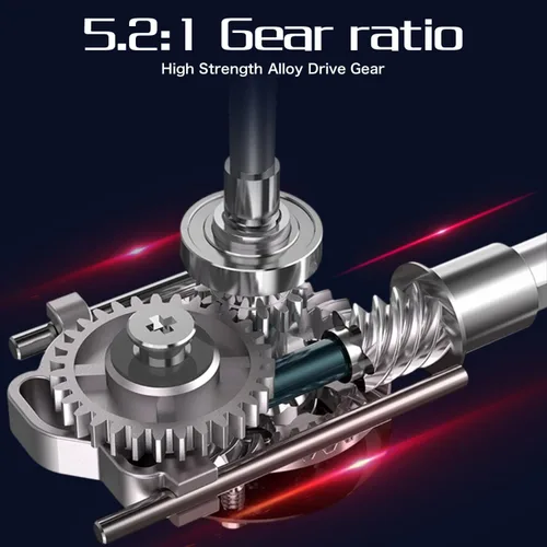 Miniatura 6 de Sougayilang Spinning Combo – 5.2:1 Gear Ratio, 15.6LB Drag, IM7 Graphite 2-Piece Rod, Stainless Steel Guides for Bass, Trout, Redfish