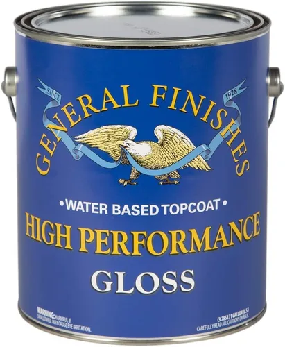 Miniatura 3 de General Finishes Capa superior a base de agua de alto rendimiento, 1 cuarto de galón, plano