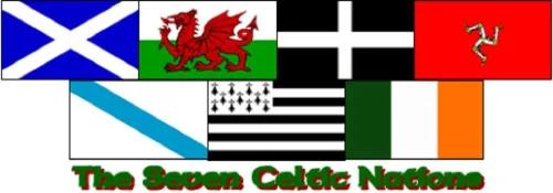Juego de 7 banderines de celtas de las siete naciones celtas de 3 x 5 pulgadas, resistente a la decoloración, doble costura, ojales de alta calidad