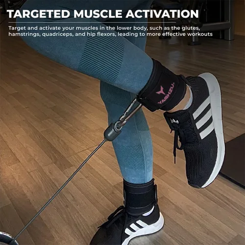 Miniatura 5 de Ankle Straps for Cable Machines Women, Glute Kickback Cable Machine Attachments, Gym Ankle Cuffs, Wrist Cuffs for Workout, Leg Training Accessory