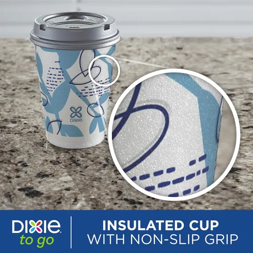 Miniatura 6 de Dixie To Go - Tazas de café de papel con tapas, 12 onzas, 14 unidades, vasos de papel aislantes desechables para bebidas calientes o frías Medium