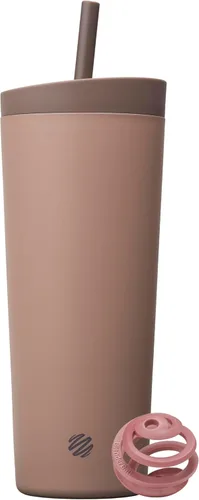 Miniatura 12 de BlenderBottle - Vaso agitador aislante de acero inoxidable 2 en 1, tapa hermética Swig, popote, BlenderBall, sin BPA, para batidos de proteínas