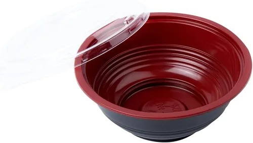 Miniatura 16 de Restaurantware Tazones de plástico para alimentos de 18 onzas, 200 recipientes desechables con tapa, aptos para Mircowave, sin BPA, cuencos