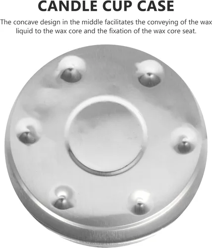 Miniatura 9 de EXCEART Portavelas de aluminio de 1.37 pulgadas, carcasa de metal ligero para hacer velas perfumadas, almacenamiento de dulces y suministros