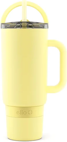 Miniatura 14 de Ello Port - Vaso de 40 onzas con asa de transporte y asa integrada, botella de agua reutilizable de acero inoxidable aislada al vacío, taza de viaje