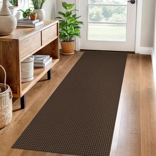 Miniatura 125 de EARTHALL Alfombra de pasillo 3x14 pies, alfombras lavables extra largas para pasillos, tejidas, antideslizante, alfombra trenzada para entrada