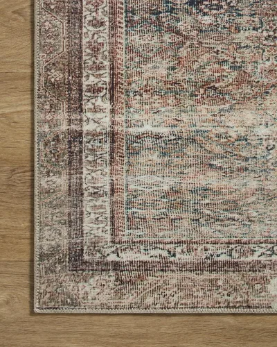 Miniatura 6 de Loloi Chris Loves Julia Jules Collection JUL-06 Denim/Spice 2'-3'' x 3'-9'', 0.13 pulgadas de altura, alfombra decorativa