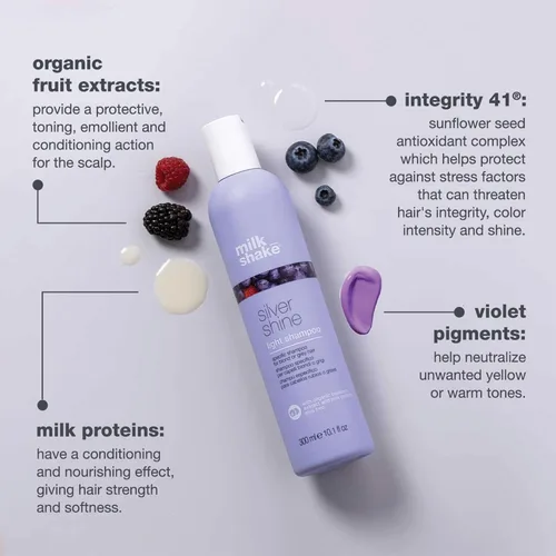 Miniatura 3 de milk_shake Silver Shine Light Purple Shampoo for Blonde Hair