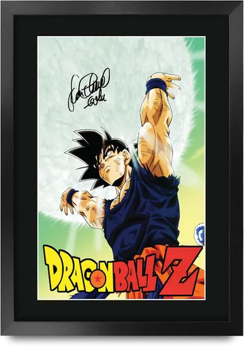 HWC Trading Dragonball Z Sean Schemmel 16 x 12 pulgadas, regalos enmarcados impresos con autógrafo firmado para fanáticos de la televisión, 16 x 12