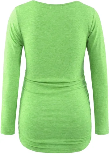 Miniatura 2 de GINKANA - Camiseta de manga raglán para mujer con cuello redondo diseño de flores