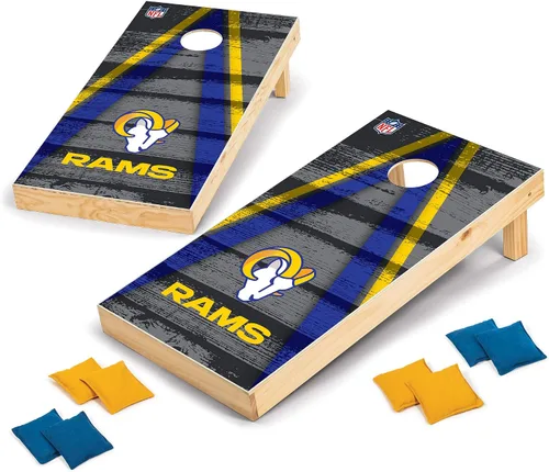 Miniatura 14 de Wild Sports - Set para jugar al cornhole (meter sacos pequeños en un agujero) con tablero de madera de 2 x 4 pies y 8 sacos con frijoles, diseño