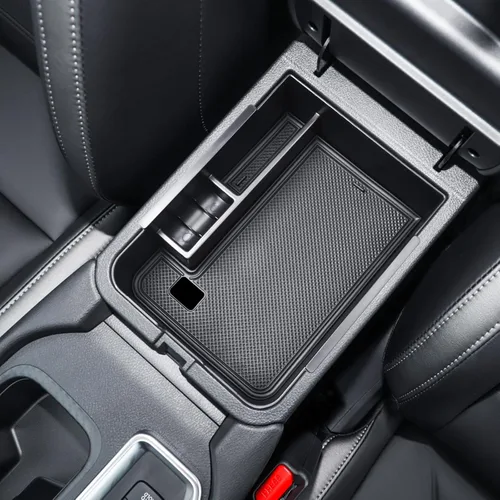 RUNROAD Bandeja de consola central compatible con Nissan Sentra 2020 2021 2022 2023 2024 2025 accesorios, bandeja para reposabrazos, caja de Negro